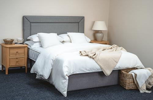 Backcarebeds Olympia Soft-Sided Waterbed with Deluxe Stable Mattress, Heater & Quilted Cover | Optional Dual Mattresses & Drawer Base | (6Ft Super King) Headboard 3C in Hidestyle Black Colour