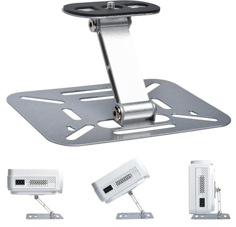 Salange Projektor Ständer,Mini Beamer Projektor Halterung,360° Drehbar mit 1/4 Zoll(6mm) Schraubschnittstelle Projektorhalte, Desktop Halterung,für Die Meisten Projektoren,Silber