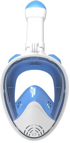 masker Snorkeldykningsmask Undervattensdykning Full Face Snorkelmask Anti-dimglasögon Dykmasker(Blue- L and XL)