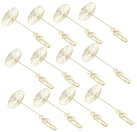 AUTSUPPL 12piezas Porta Notas Creativo para Mesa para Tarjetas De Boda Soporte para Tarjetas De Mesa Sujeta Notas Sujetapapeles para Oficina para Fotos Letreros y Etiquetas