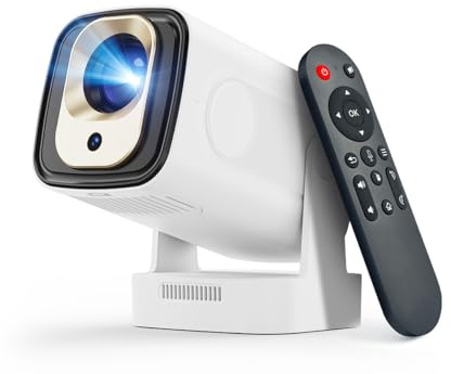 Magcubic Mini Projector 4K & 8K, Native 1080P Portable Projector with Android 14 Auto Focus & Auto Keystone Correction, WiFi 6 Bluetooth 5.4, 5W Speaker, 180° Rotation for Bedroom Home Cinema HY310