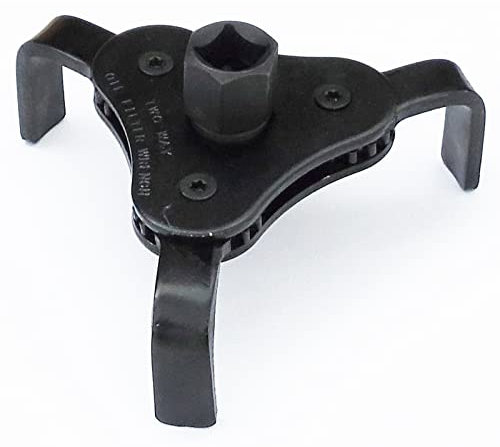 Young Wolf Ölfilterschlüssel Universal, verstellbar, Schwarz von 65 mm bis 116 mm, für Motorräder, Autos, LKWs, 3 Backen, 2-Wege-Ölfilter-Entfernungswerkzeug