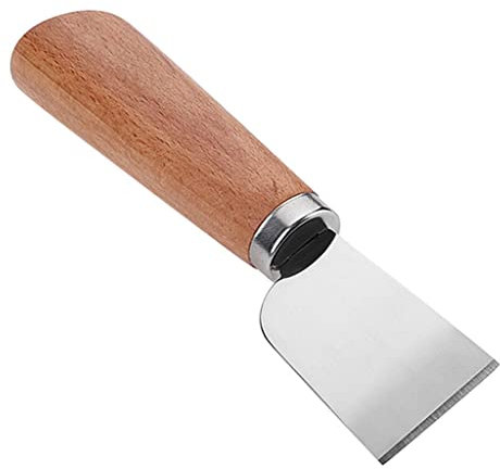 F Fityle Cuchillo de material cuero Cuchillo de corte Cuchillo con de Cuchillo de corte de material cuero para papel de artesanía en cuero DIY, Mango de madera marrón