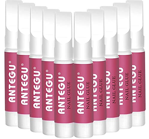 10 Stück Nagelkleber 2g, Tipkleber Extra Stark, Schnell Trocknende Nail Art Kleber Tips für die professionelle Nagelverlängerung künstliche Fingernägel und Nageldesign