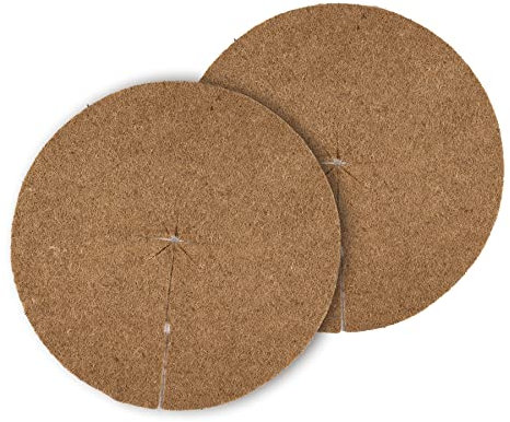 La Cordeline Lot 2 Disques paillage 100% Coco Naturel XXL 100cm Protection Mauvaises Herbes, Marron