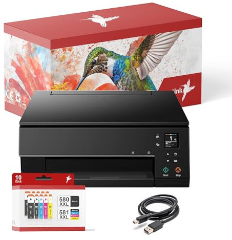 realink Bundle TS6350a Drucker (mit Scanner und Kopierer) mit 10 XXL Druckerpatronen