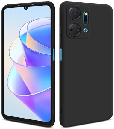 HSP Hülle für Honor x7a [Staubabweisend] Handyhülle | Premium TPU Silikon Case Schutzhülle | Kratzfest Stoßfest Fallschutz | Kameraschutz Displayschutz | Passgenau Dünn Matt | Schwarz