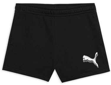 Puma ESS Metallic Shorts TR G, Pantalones Cortos de Punto Niñas, Puma Black,