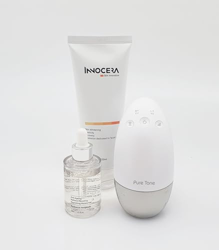 Pure Tone Radiance Pod – Skin Tightening & Facial Toning Device | Anti Wrinkle & Face Lifting Tool with RF, EMS, Ultrasound & LED Light Therapy for Home Skincare