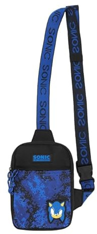 Bioworld Sonic The Hedgehog - Bolso bandolera para niños, color azul, Blue, Talla única