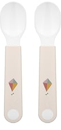 Mepal - Cuillère d'apprentissage pour bébé Mio - Cuillère d'entraînement pour bébé - Cuillère pour l'autonomie alimentaire - Passe au lave-vaisselle & sans BPA - Set de 2 - Sunshine & Rainbow