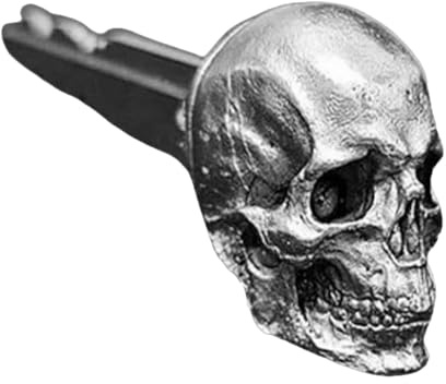 Genérico Demon Skull Key Cover, Llavero De Metal Con Cabeza De Calavera, Copri Chiavi Con Teschio Gotico, Accesorios Decorativos Para Llaves De Moto Y Puertas, Ideal Para Entusiastas Del Gótico