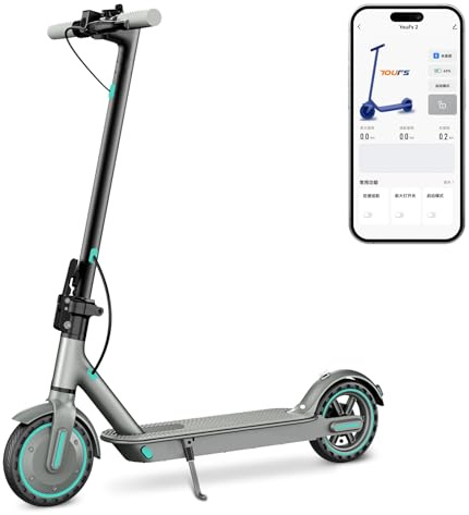 EGGKING Monopattino Elettrico con Freccia Direzionale, 350W Motore, 8.5 Gomme Antiforatura, 35 km Autonomia, Doppi Freni, Controllo App