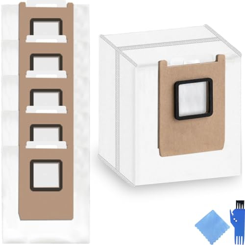 EATBALE Dust Bag Accessories Kit for Eufy Omni E28 / E25 / E20 Robot Vaccum Cleaner 3L Capacity Non-woven Fabrics Meltblown Fabrics Leak-Proof 6 x Dust Bags Disposable Replacement Parts