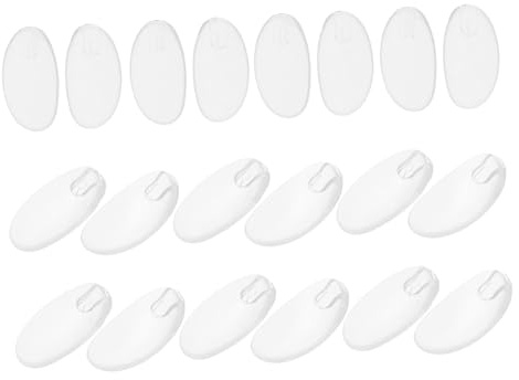 ERINGOGO 10paia Naselli per Occhiali in Silicone Antiscivolo Cuscinetti Nasali di Ricambio Autoadesivi Sostituzione Naselli per Occhiali da Sole e Comuni
