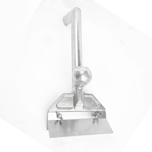 SUPYINI - Rascador para parrilla, rascador de placa grande y resistente con mango ergonómico y protección contra salpicaduras, para limpiar las rejillas planas y las estufas