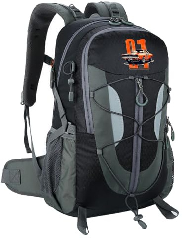 HGADXVBE Zaino outdoor Hazzard G.e.ner.al L.ee Car, Zaino giornaliero di grande capacità, Zaino da escursionismo impermeabile leggero grande capacità, scomparti(Black)