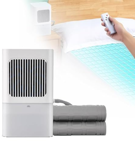 Colchón de Enfriamiento por Agua, Colchón Eléctrico Refrigerado por Agua con Control Remoto, 3 Niveles Ajustables, Tanque de Aguas de 2L, Topper Refrigerado por Aguas para Enfriamiento 160 * 140cm