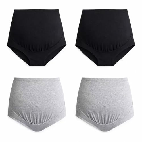 Mama Cotton Women's High Waist Maternity Panties Underwear (pack of 5)