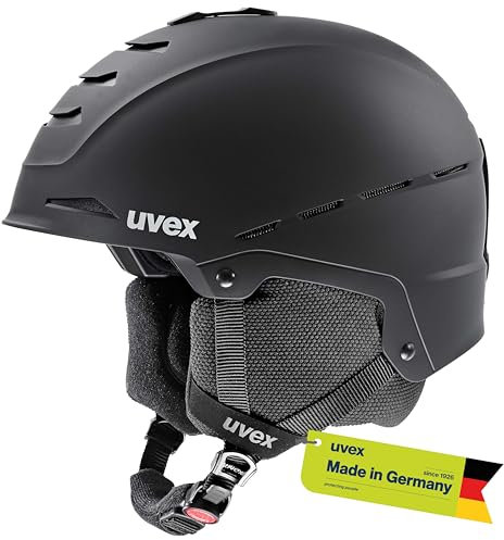 uvex Legend 2.0 - Skihelm für Damen und Herren - individuelle Größenanpassung - optimierte Belüftung - Black matt - 55-59 cm