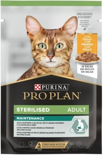 Purina Pro Plan Comida Húmeda para Gato Esterilizado Adulto con Pollo, 26 sobres de 85g