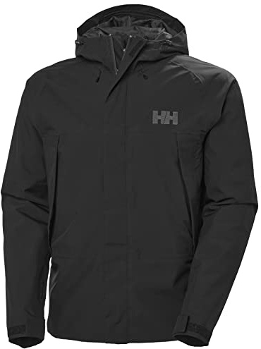 Helly Hansen Herren Regenjacke, Schwarz, XL