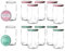 BigDean 12er Set Einmachgläser mit Deckel in rosa und pastell-grün in made with love Stil - 720ml groß - Sturzgläser Marmeladenglas