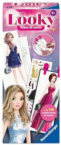 Ravensburger – Looky Robes de soirée – S'utilise Seul ou avec la Machine Looky – Loisir créatif – Dessin de Mode – Stylisme – Activité détente et créative – Dès 6 Ans – 23871 – Version française