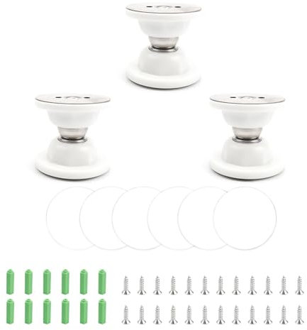 Fermaporta Camper, TIANLIN 3 Pezzi Gel Silice Fermaporta Magnetico, Ferma Porta da Muro con Viti e Adesivo 2 Metodi Installazione, per Camper Roulotte Camera Letto Cucina