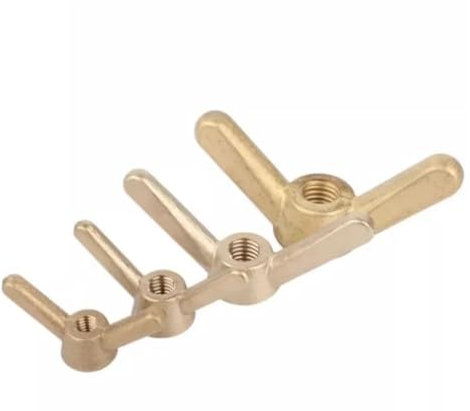 LPMPCZKZGF Dadi ad Alette in Ottone metrici M6 M8 M10 M12 M14 M16 M18 M20 M24 Dadi a Forma di Corno di Pecora Dadi a Vite a Mano di Forma Speciale Dado a Griffe Bulloni e Dadi(M24-1pcs)