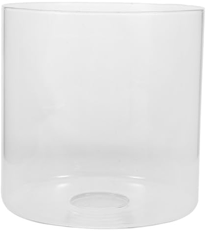 Healifty Paralume Cilindrico in Vetro Trasparente E27 Copertura Sostitutiva senza Bordo 150X150Mm per Lampade a Sospensione e Applique da Parete Vetro Borosilicato Resistente al Calore
