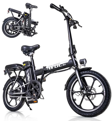 AVDLEU Bicicleta Eléctrica Plegable para Adultos 16, Bicicleta Eléctrica Hombre Mujer