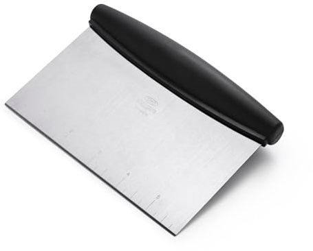 OXO Good Grips Stainless Steel Multi-Purpose Scraper & Chopper, Dough Cutter for Pizza, Bread and Cookie Dough, Multi-Purpose Vegetable Chopper, Dishwasher-Safe Kitchen Essential