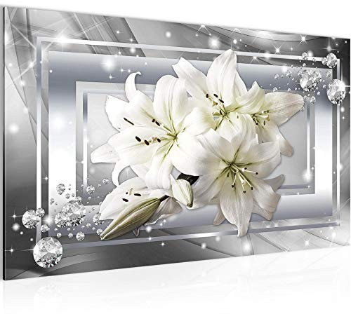 Runa Art Wall Art Flowers Lilies Modern Pictures for Wall - 100% Made In Germany - 021714c Abstract Living Room 021714c