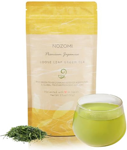 Japanese Green Tea Co. Nozomi Japanese Green Loose Leaf Tea - 3.5 Oz (100g) – Covered Tea, Kabusecha, Kabuse Fukamushi Sencha - Single-origin from Shizuoka, Rich in Antioxidants