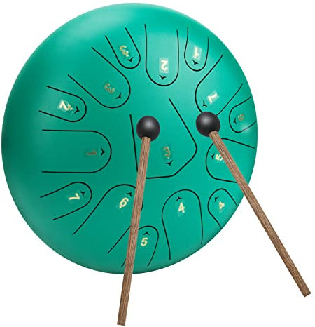 Stahlzungentrommel - Zungentrommel 15 Noten 12 Zoll Tongue Drum Steel Ätherische Trommel Percussion Instrument Handtrommel Hand pan Drum Zum Musikliebhaber,Yoga