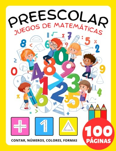 Libro de Actividades Juegos de Matemáticas Preescolar para Niños a partir de 4 Años: Libro de Ejercicios para Niños: Números, Contar, Emparejar, ... Sirenas, Dragones, Gnomos, Unicornios