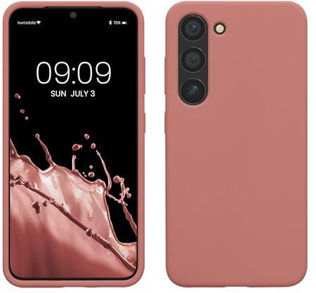 kwmobile Cover per Samsung Galaxy S23 Custodia - Back Case per Smartphone in Silicone TPU - Protezione Gommata - rosa invernale