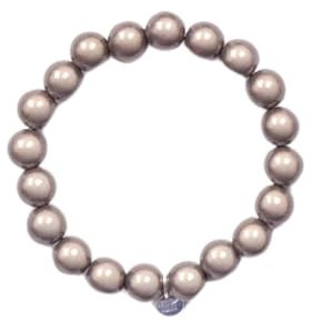 Leslii Reflective Pearls Perlen-Armband Magic 3D-Effekt (Beige Ø 10mm)