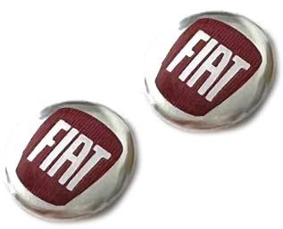 Confezione da 2 adesivi con logo da 14 mm di diametro per chiave telecomandata Fiat ecc. Adesivo con emblema (14 mm Confezione da 2 v2)