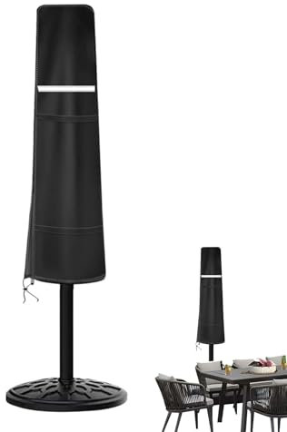 Funda para Sombrillas, Cubierta Protectora Para Exteriores Y Terrazas, Tela Resistente A Los UV Con Banda Reflectante Para Protección De Sombrillas En Terrazas
