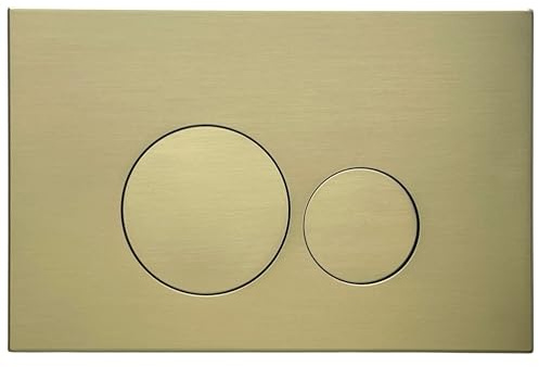 AQUAUNO - Placa de accionamiento para inodoro de plástico, con botones redondos para descarga de 2 cantidades, botón de ahorro de agua, compatible con Geberit Sigma