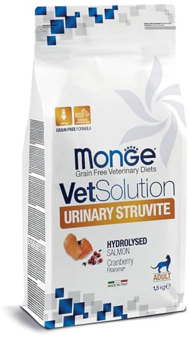 MONGE Veterinary Solution Gatto Urinary Struvite kg. 1,5 Cibo Gatti, Multicolore, Unica