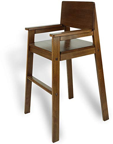 Kinderstuhl Hochstuhl Massivholz Buche Farbe PALISANDER. Modernes Design. Treppenhochstuhl Buche für Esstisch, Kinderhochstuhl für Kinder, stabil & pflegeleicht viele Farben möglich