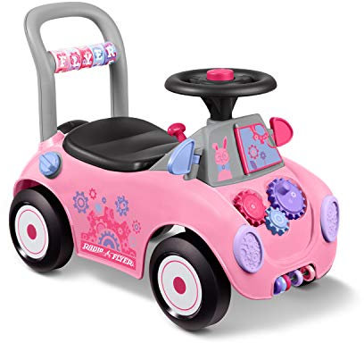 Radio Flyer Creativity Car, Sit to Stand Toddler Ride On Toy, Ages 1-3, Pink Kids Ride On Toy