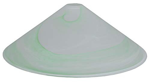 Lampenglas Schusterschirm Ø 420mm rund Ersatzglas Grün Schlieren Leuchtenglas Glasschirm für E27 Pendelleuchten Lampenschirm Glas