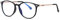 ZUVGEES Mode Runden TR90 Blaulichtfilter Lesebrille für Herren und Damen Lightweight Anti-blaue Computerbrille (Helles Schwarz, 2.0)