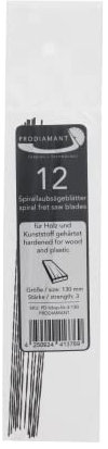 PRODIAMANT Lot de 12 lames de scie à chantourner en spirale pour bois et plastique 130 mm - Coupe tous les côtés - Fabriqué en Allemagne