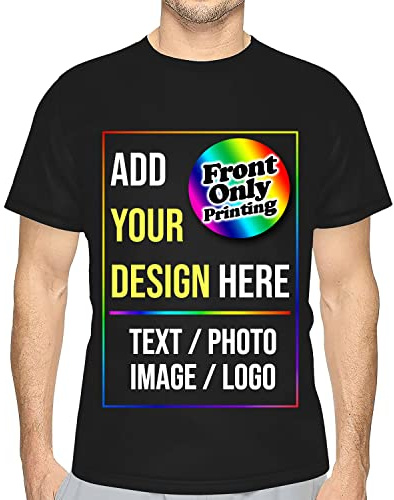 Raysent T-Shirt Personalizzata Personalizza la Tua Maglietta con Testo Immagine Logo Foto Stampa Solo Frontale