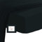 Pizuna 400 Baumwoll-Spannbetttuch 80x200-90x200cm Schwarz, 100% langes Baumwoll-Spannbetttuch, weiches Mako-Satin-Gewebe für bis zu 40 cm Matratzenhöhe (100% Baumwollbettlaken)